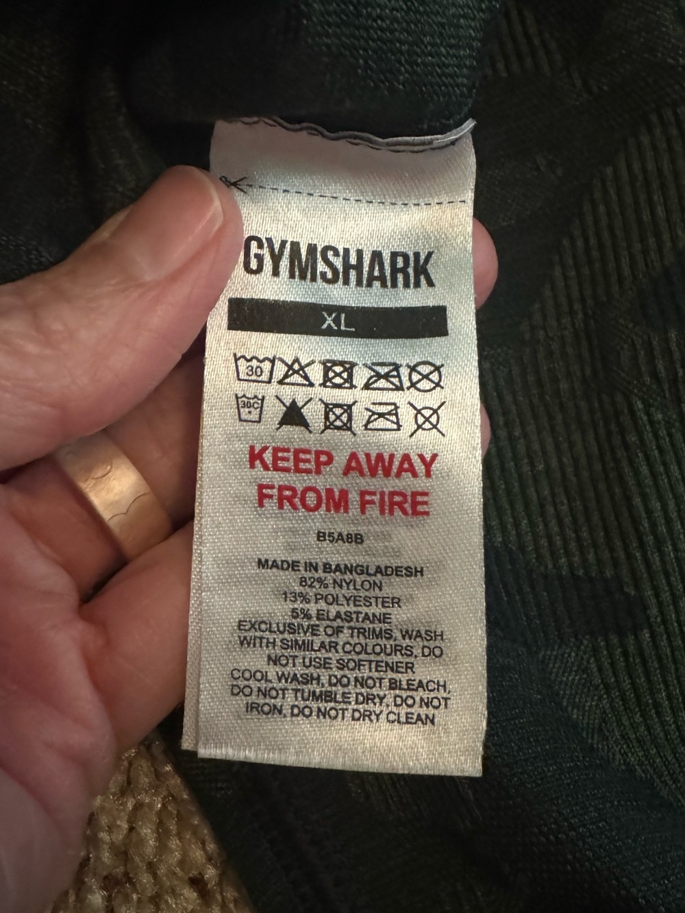 Gymshark Adapt Camo Seamless Leggings - Black & Dark Green - Picture 4 of 7
